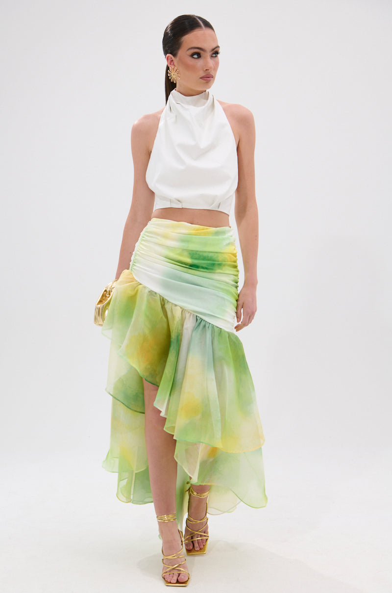 LIMONE CHIFFON MIDI SKIRT