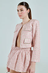 ALINNA EMBELLISHED TWEED BLAZER