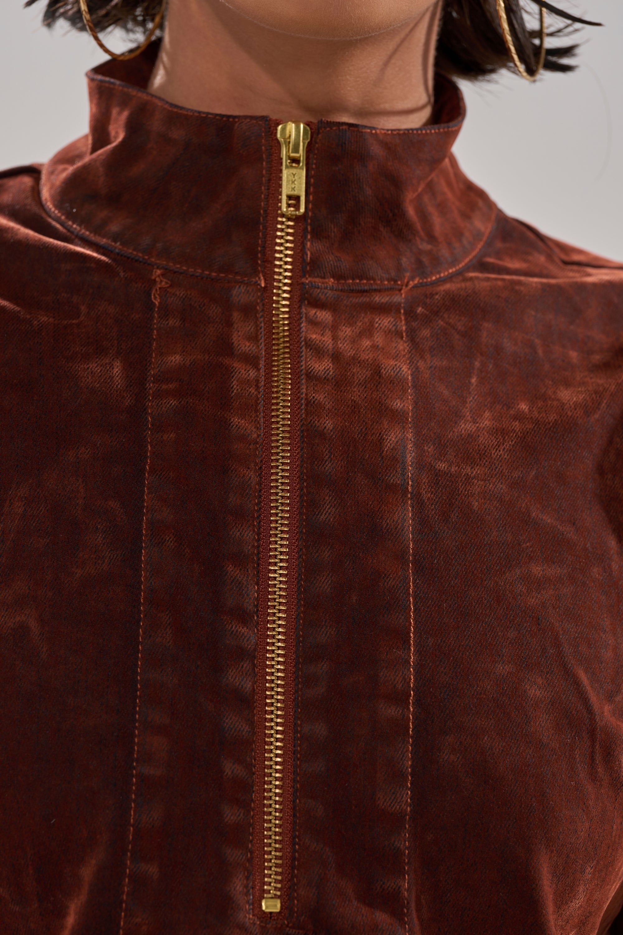 PASS THE BUBBLY MINI DRESS IN VELVET DENIM