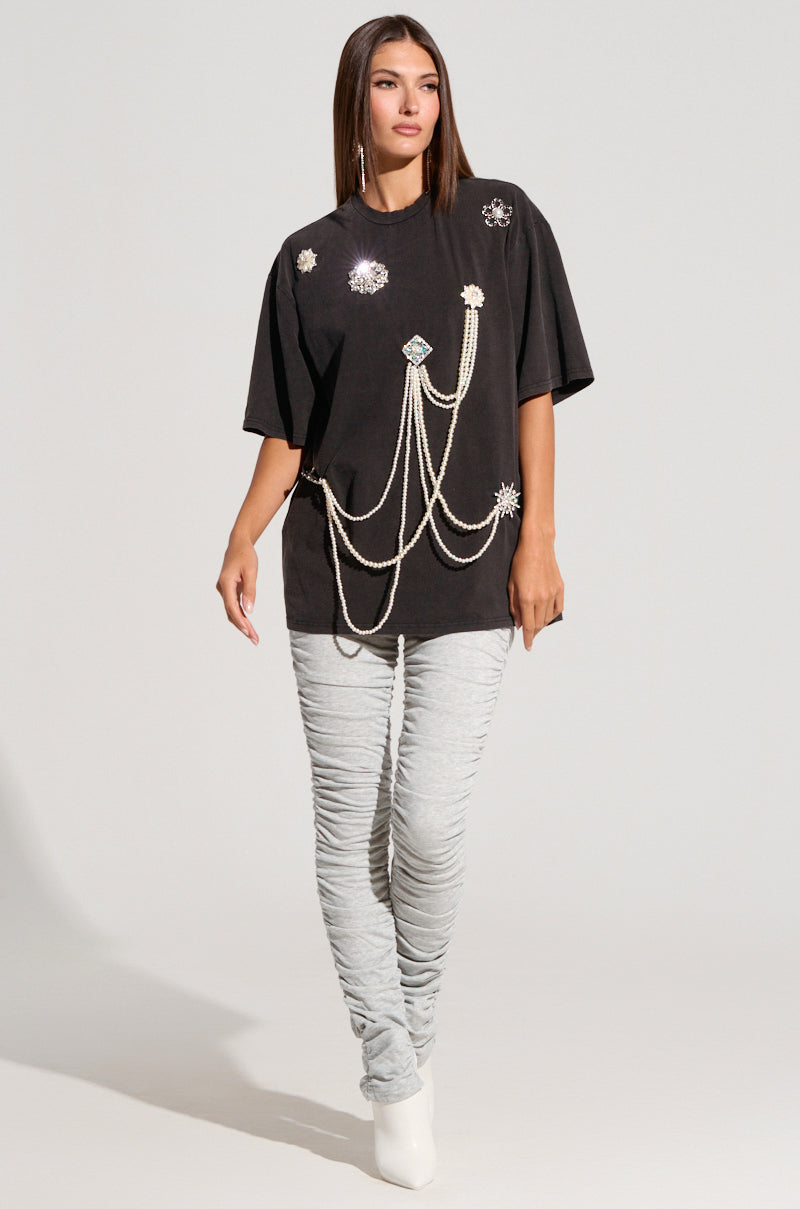 ALL EYES ON ME RUCHED TROUSER