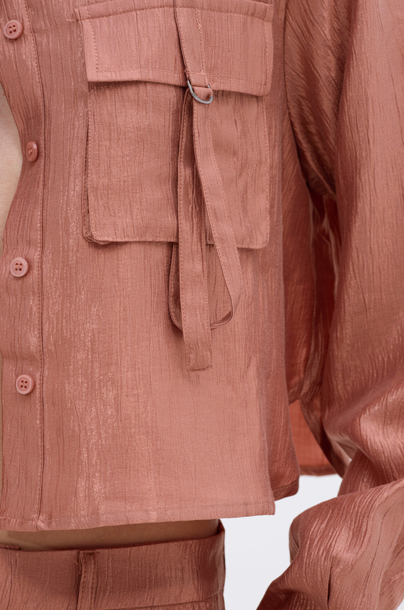 NOT ALONE BUTTON DOWN TOP