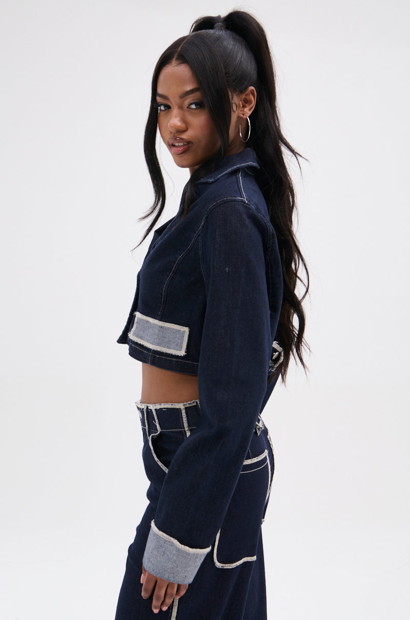 LOCKED UP DENIM BLAZER