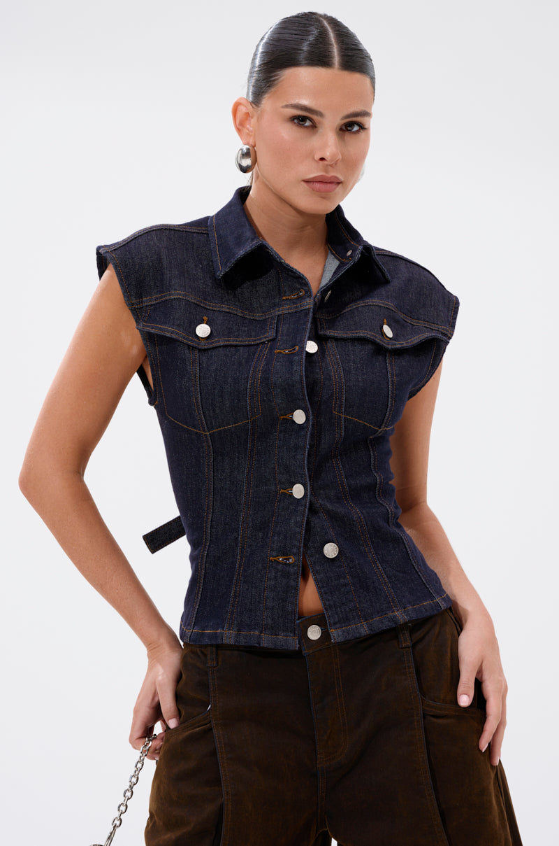 LILY DENIM BUTTON DOWN