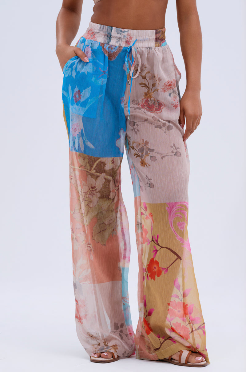 LILY CHIFFON WIDE LEG PANT