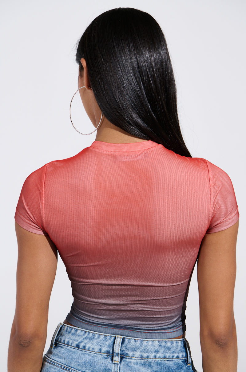 DID IT AGAIN OMBRE MESH TSHIRT