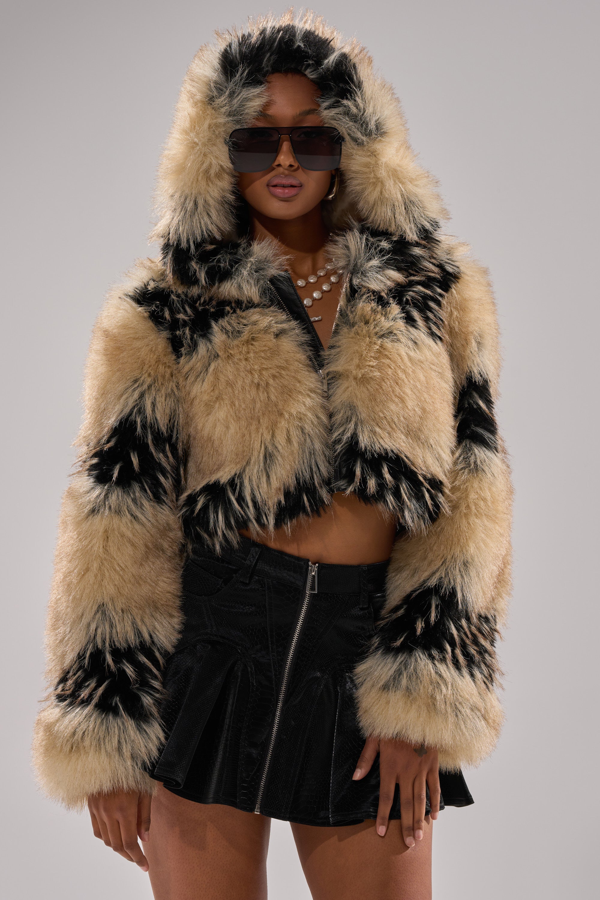 ALEXIA FAUX FUR BOMBER