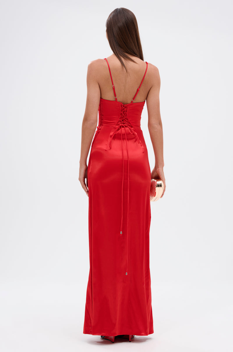 ALL ABOUT ME SATIN MAXI DRESS