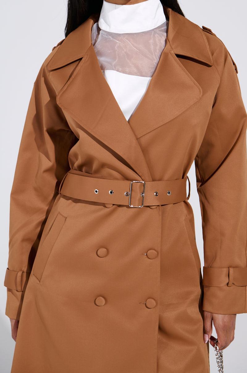 NEW YORK MINUTE TRENCH IN BROWN