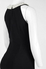 Adrianna Papell - AP1D100522 Embellished Neck Short Dress