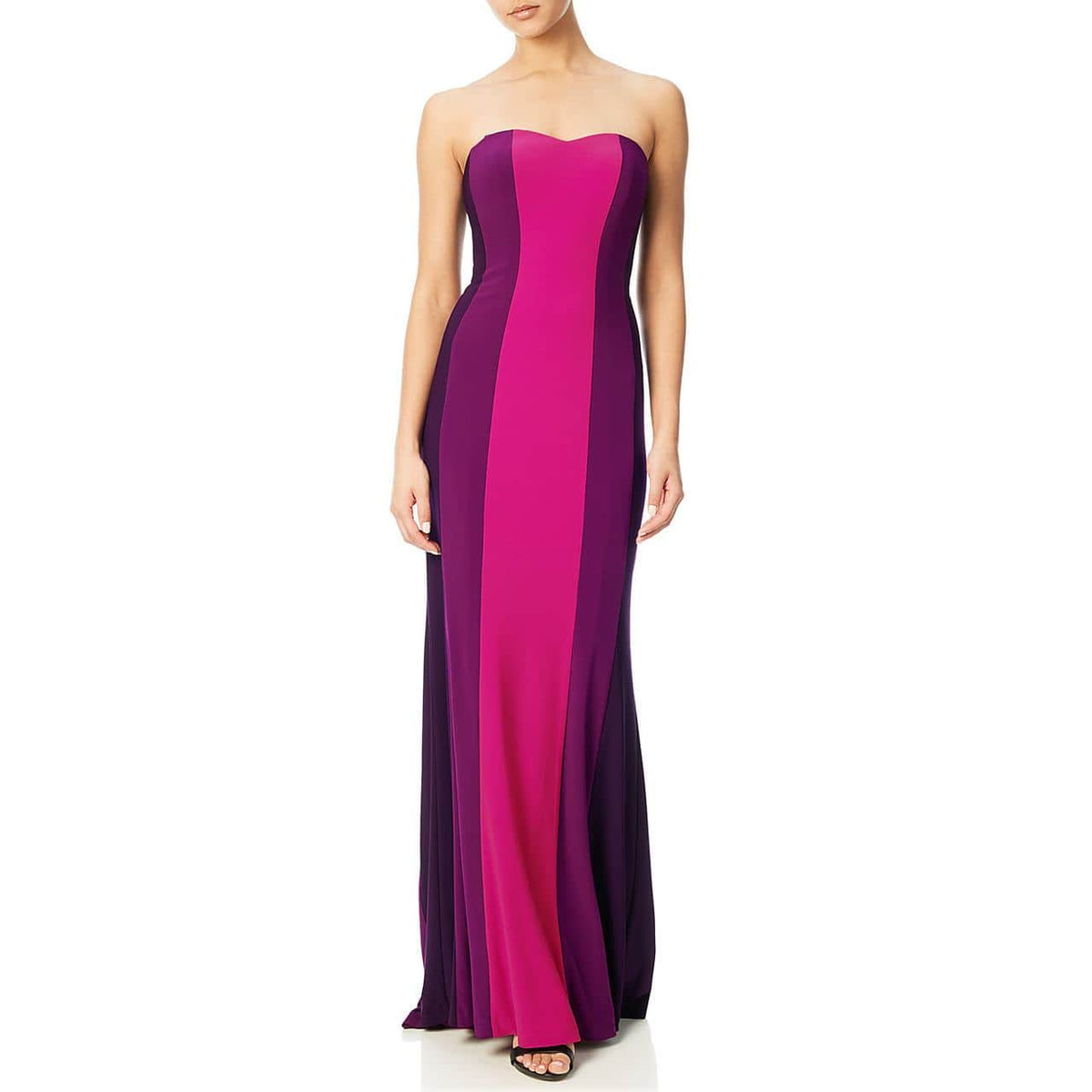 Adrianna Papell AP1E200919 - Strapless Sweetheart Color Block Gown