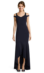 Adrianna Papell - Beaded V-Neck High Low Dress AP1E202959SC