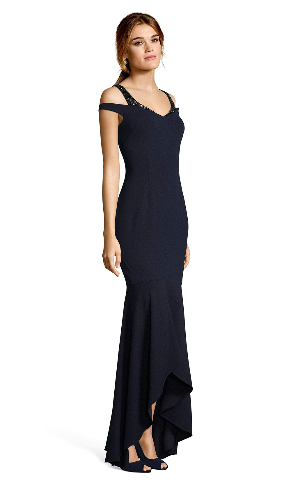 Adrianna Papell - Beaded V-Neck High Low Dress AP1E202959SC