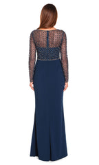 Adrianna Papell - AP1E203730SC V-Neck Lattice Ornate Gown
