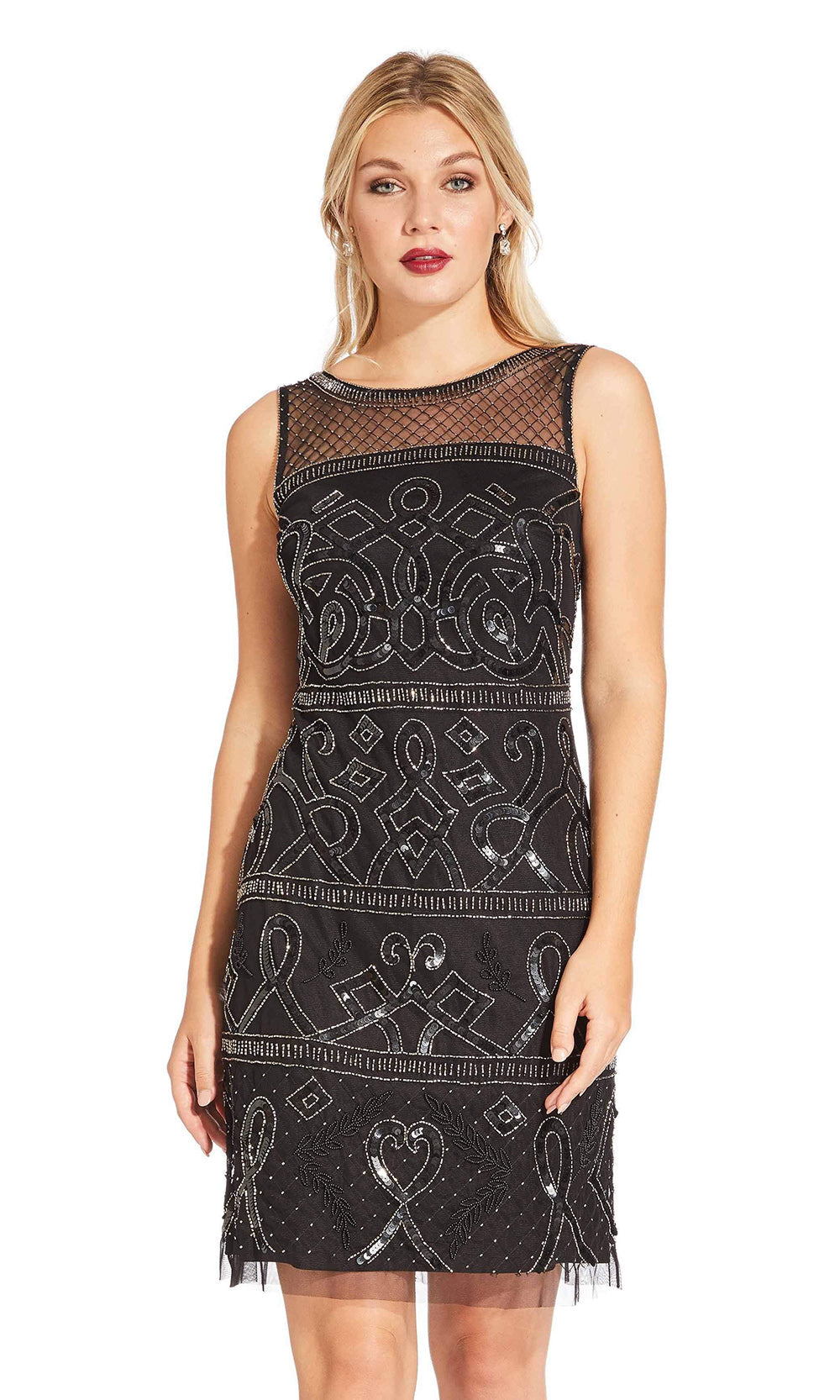 Adrianna Papell - Short Embellished Sheath Dress AP1E203952SC