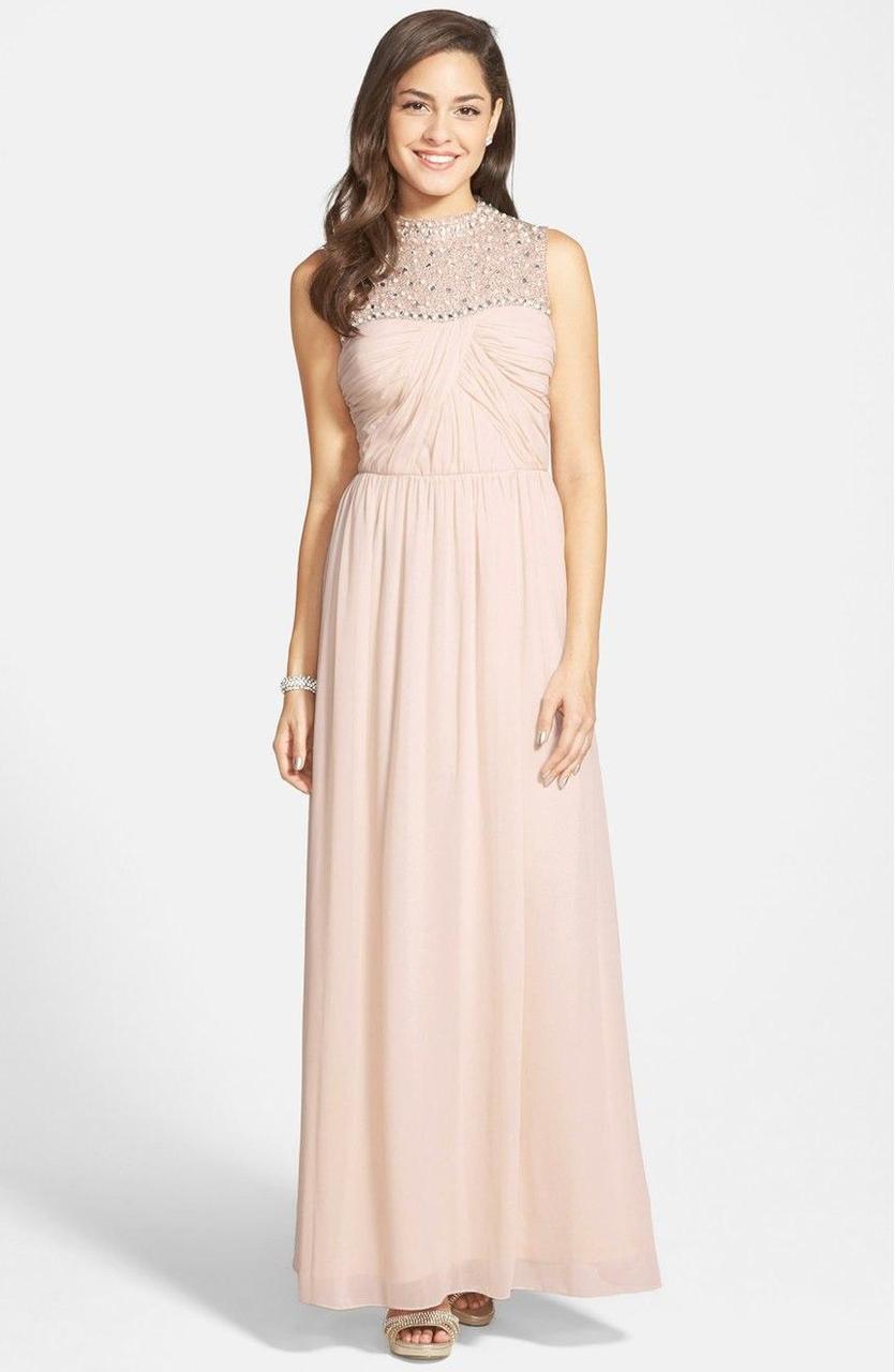 Adrianna Papell - Embellished High Neck Chiffon Gown 231M70230SC