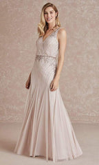 Adrianna Papell Evening - Sleeveless Blouson Bead Embellished Dress 40280SC