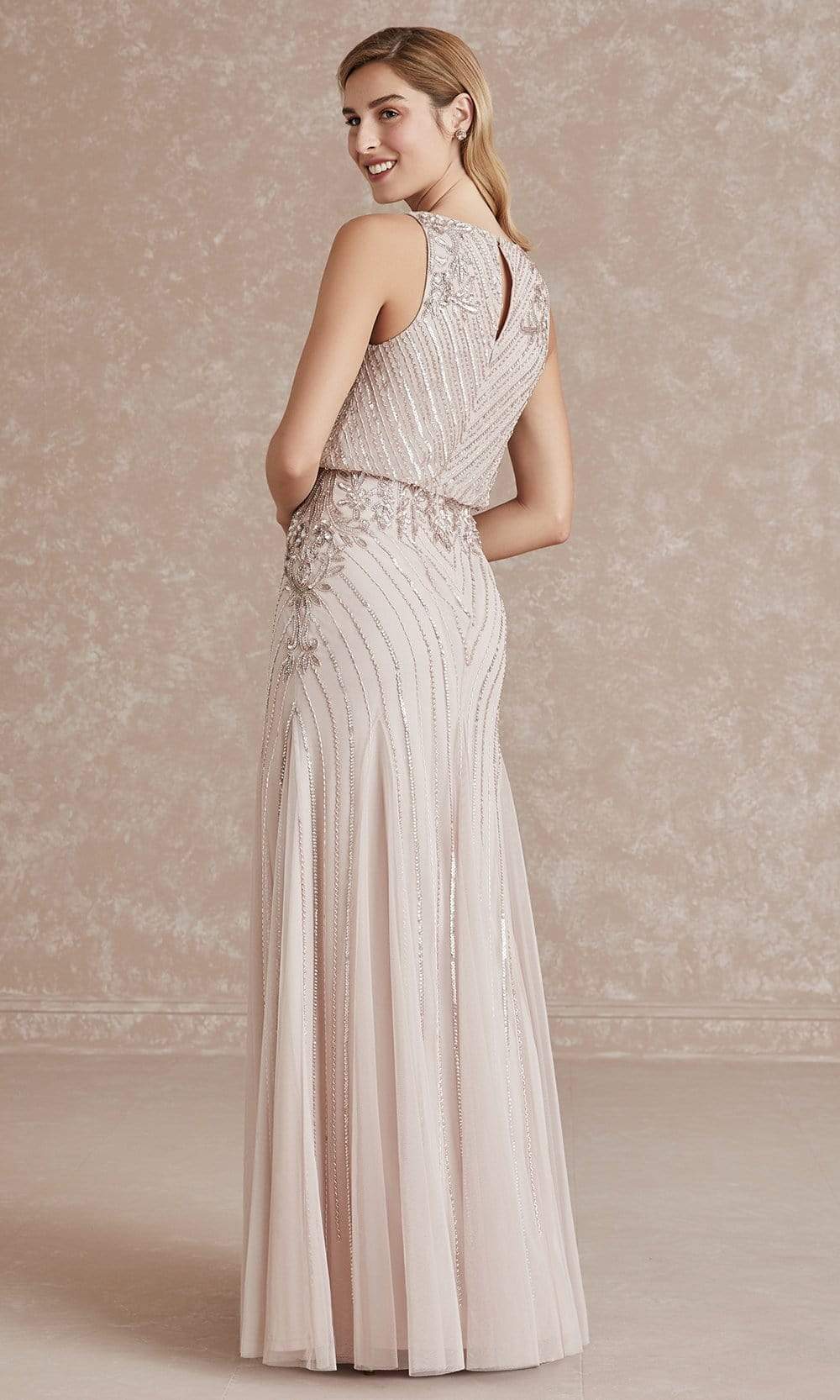 Adrianna Papell Evening - Sleeveless Blouson Bead Embellished Dress 40280SC
