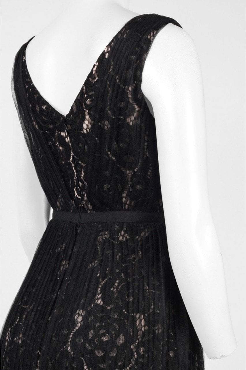 Adrianna Papell - Shirred Illusion Overlaid Lace Dress AP1D100192SC