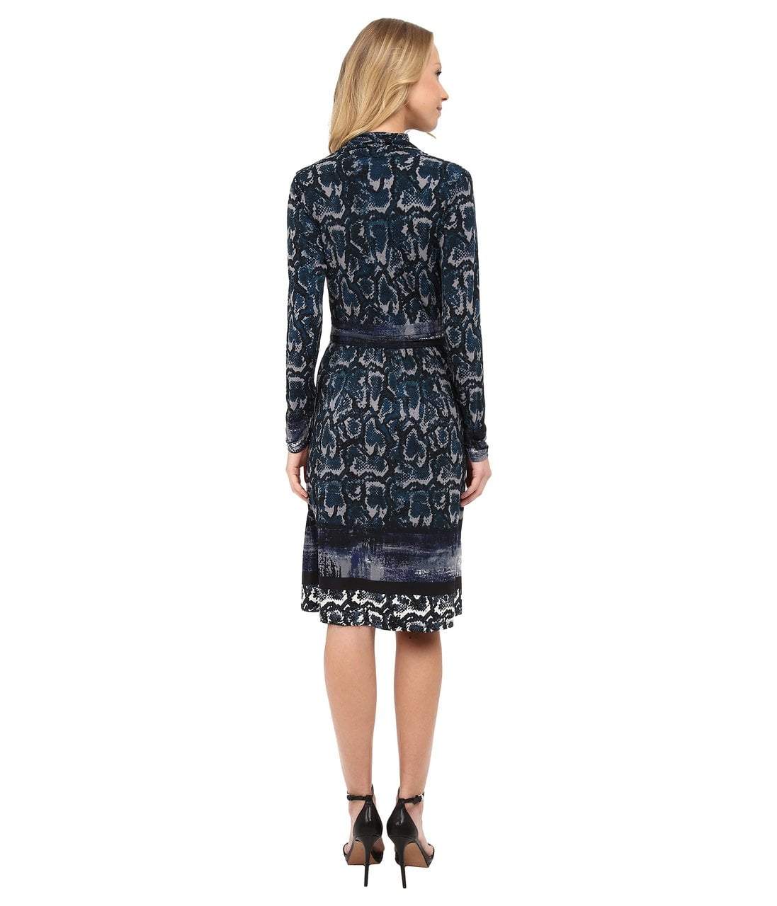 Adrianna Papell - 15246570SC Long Sleeve Snake Skin Print Dress