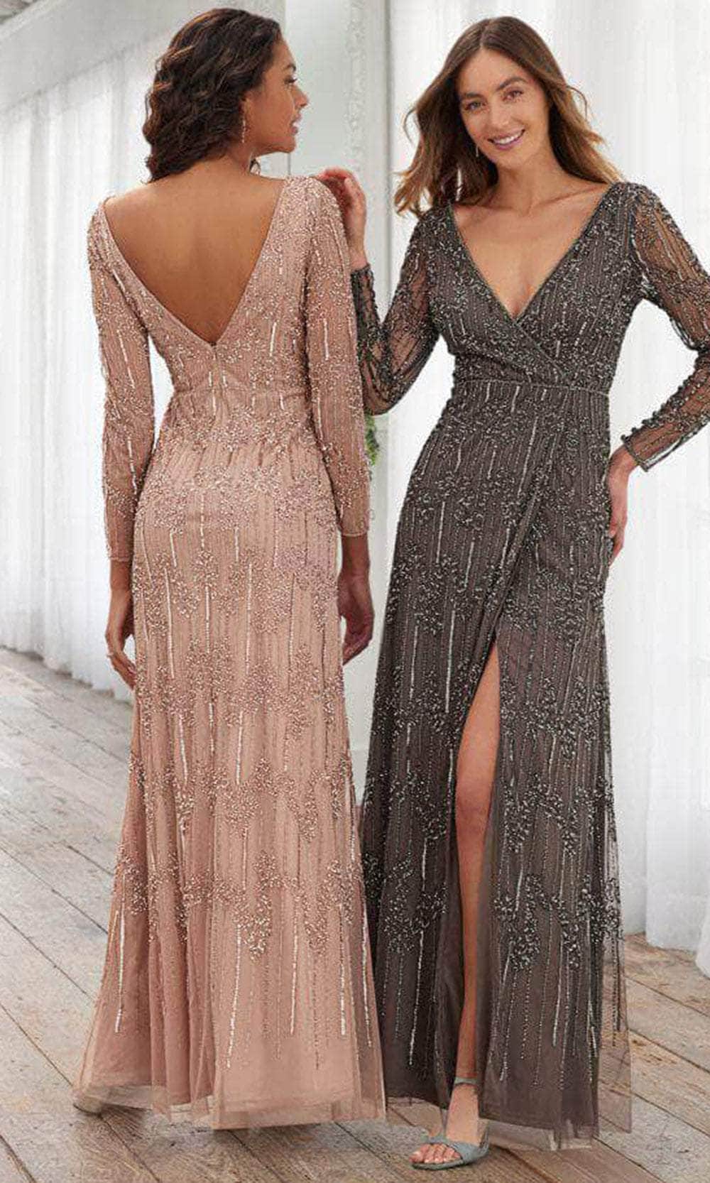 Adrianna Papell Platinum 40371 - Faux Wrap Evening Dress