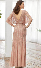 Adrianna Papell Platinum 40375 - Faux Wrap Evening Dress
