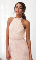 Adrianna Papell Platinum 40393 - Blouson Column Gown