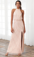 Adrianna Papell Platinum 40393 - Blouson Column Gown