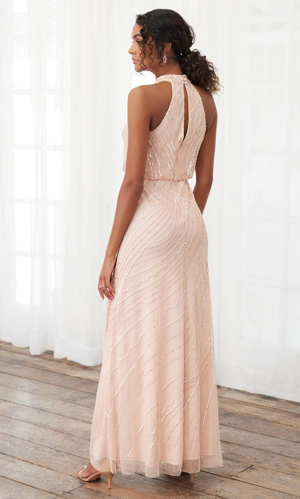 Adrianna Papell Platinum 40393 - Blouson Column Gown