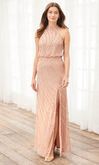 Adrianna Papell Platinum 40393 - Blouson Column Gown