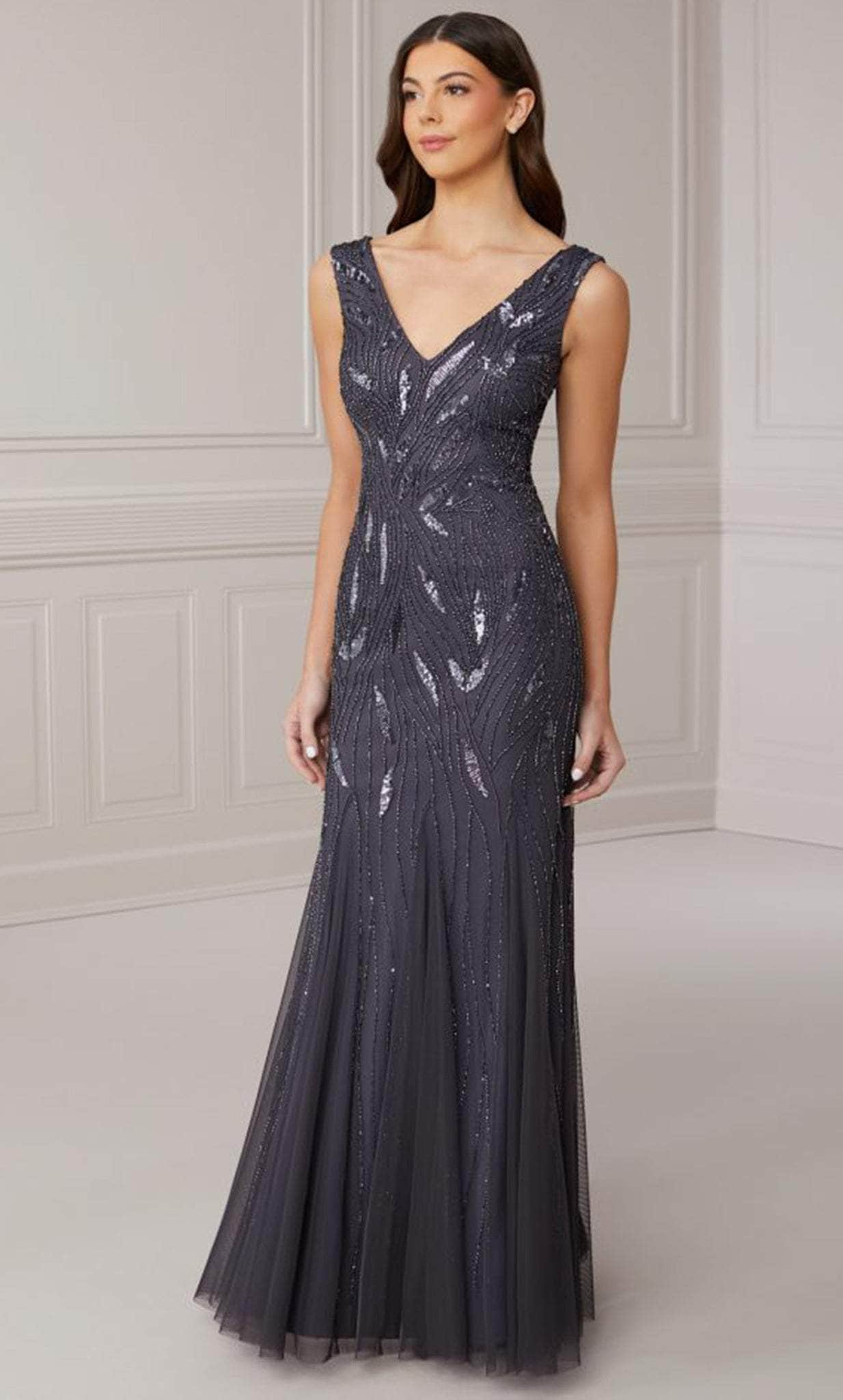 Adrianna Papell Platinum 40417 - V-neck Dress