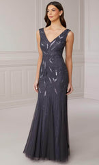 Adrianna Papell Platinum 40417 - V-neck Dress