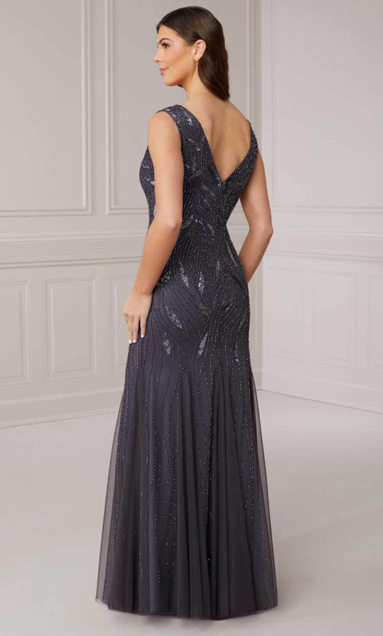 Adrianna Papell Platinum 40417 - V-neck Dress