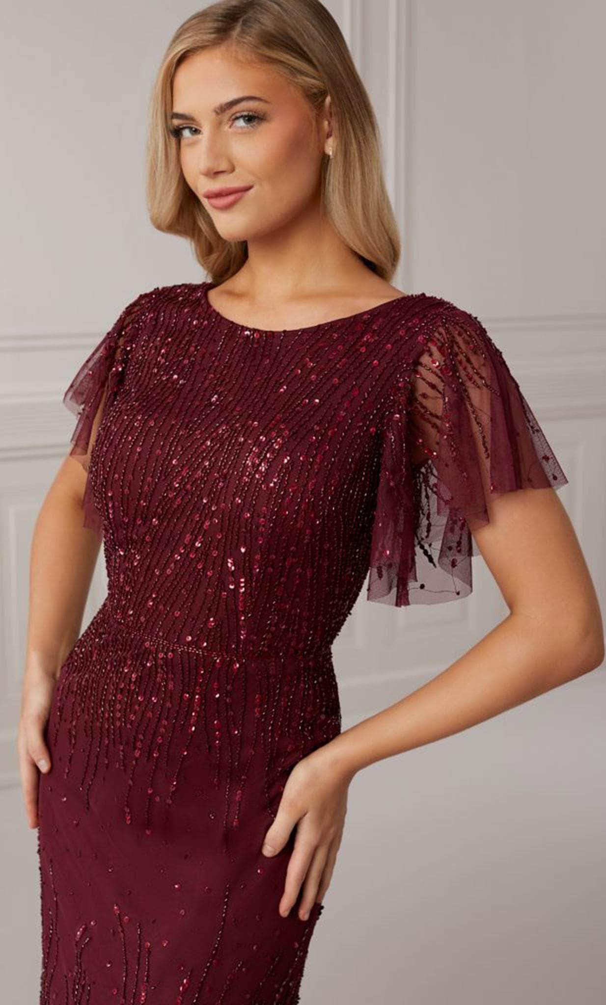Adrianna Papell Platinum 40418 - Formal Full Length Sheath Gown