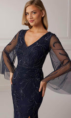 Adrianna Papell Platinum 40419 - Sheath Evening Gown