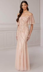 Adrianna Papell Platinum 40422 - Off Shoulder Formal Gown