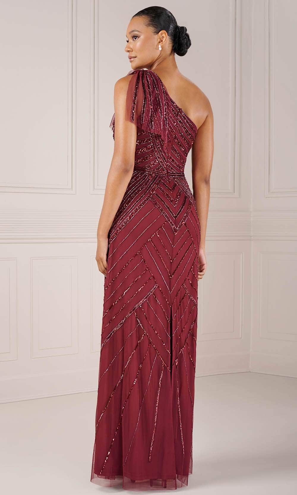 Adrianna Papell Platinum 40432 - One-Sleeve Sequin Dress