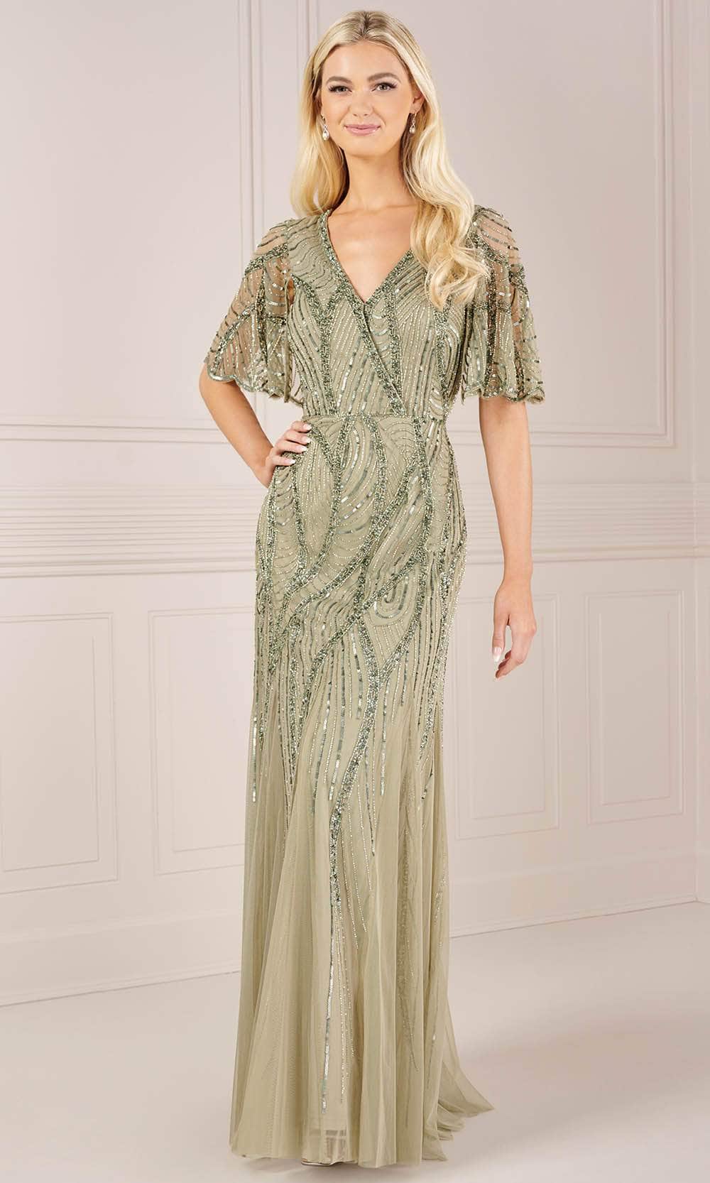 Adrianna Papell Platinum 40436 - Flutter Beaded Dress