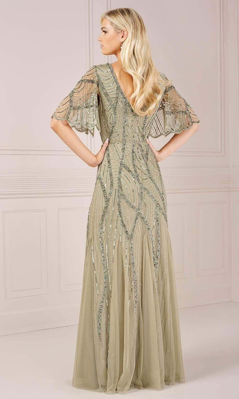Adrianna Papell Platinum 40436 - Flutter Beaded Dress
