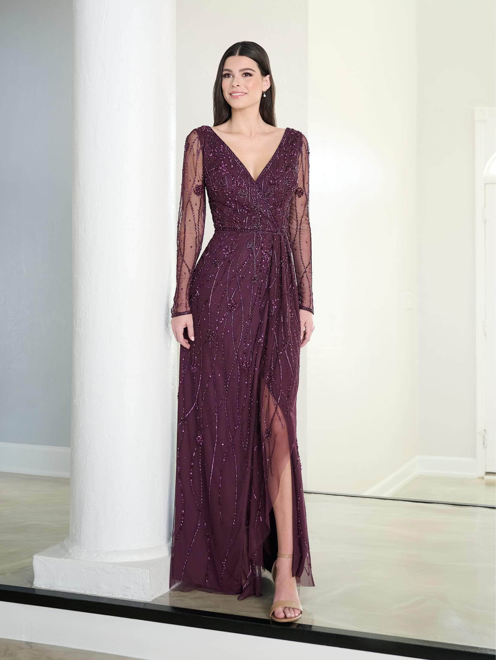 Adrianna Papell 40454 - Long Sleeve Formal Dress