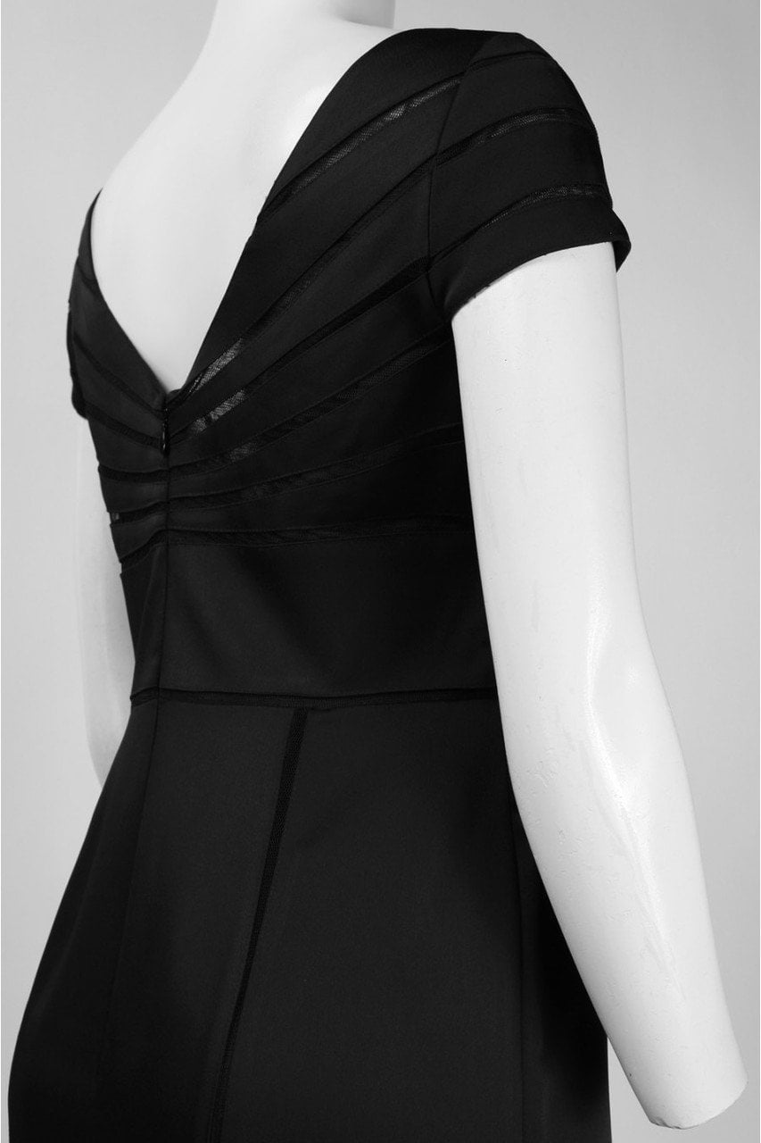 Adrianna Papell - 81909150 Short Sleeve Seamed Evening Dress