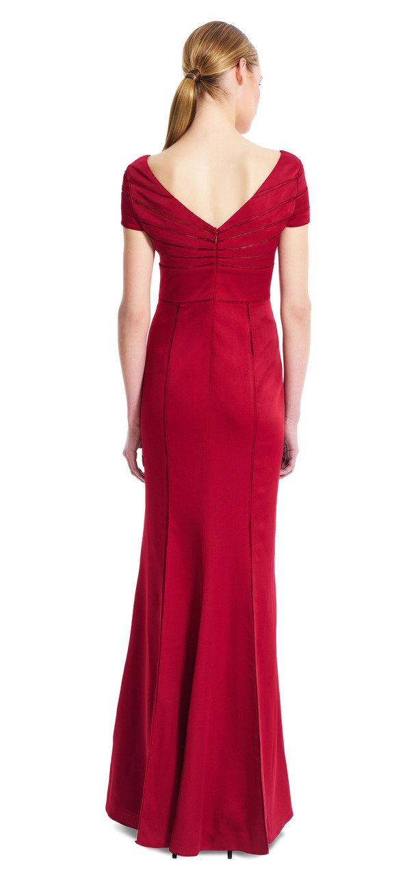 Adrianna Papell - 81909150 Short Sleeve Seamed Evening Dress