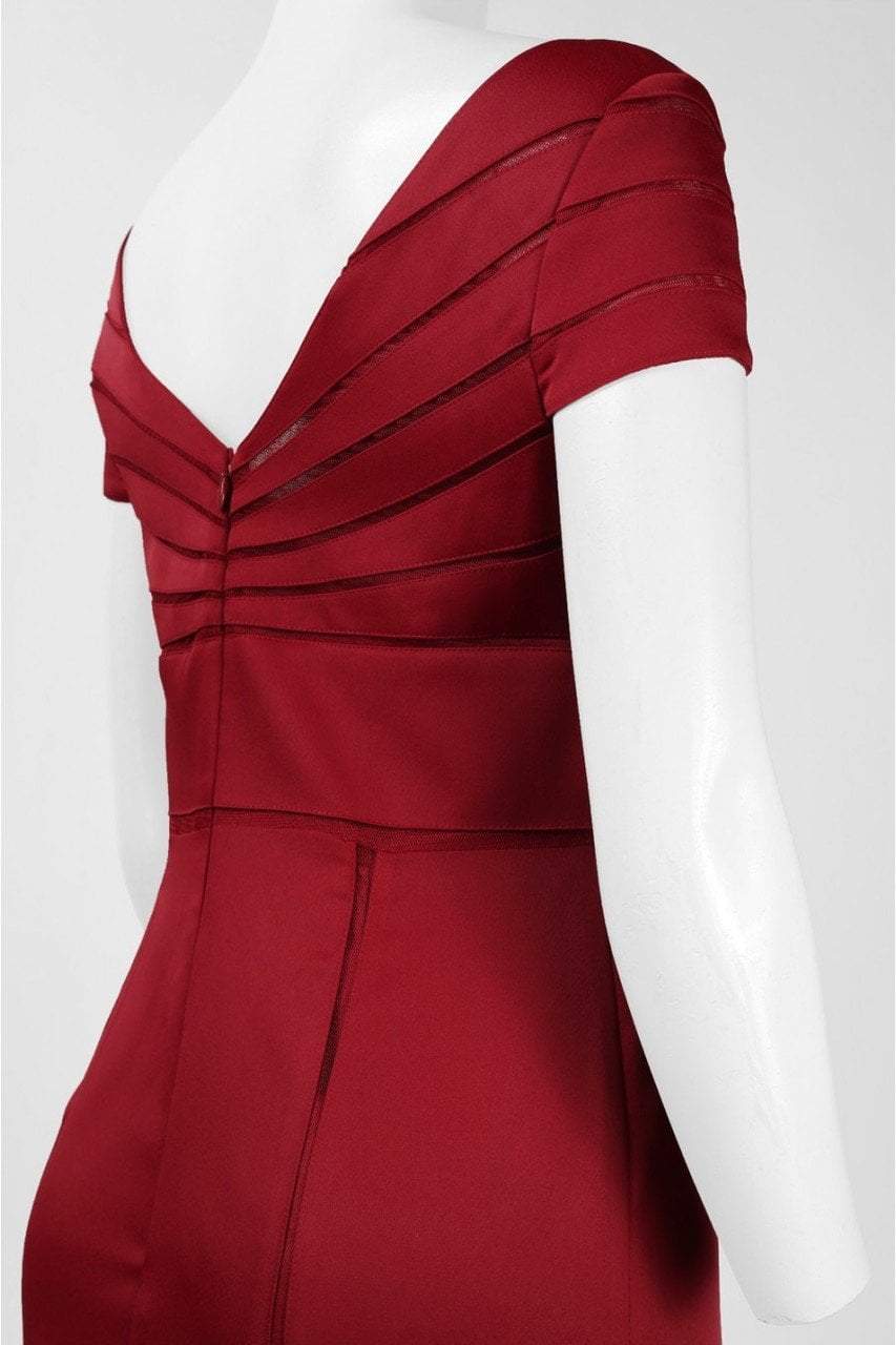 Adrianna Papell - 81909150 Short Sleeve Seamed Evening Dress