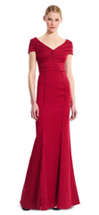 Adrianna Papell - 81909150 Short Sleeve Seamed Evening Dress