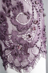 Adrianna Papell Sheer Beaded Short Sleeve Tiered Chiffon Gown 81865470