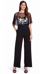 Adrianna Papell - AP1E205755SC Flutter Sleeves Jumpsuit