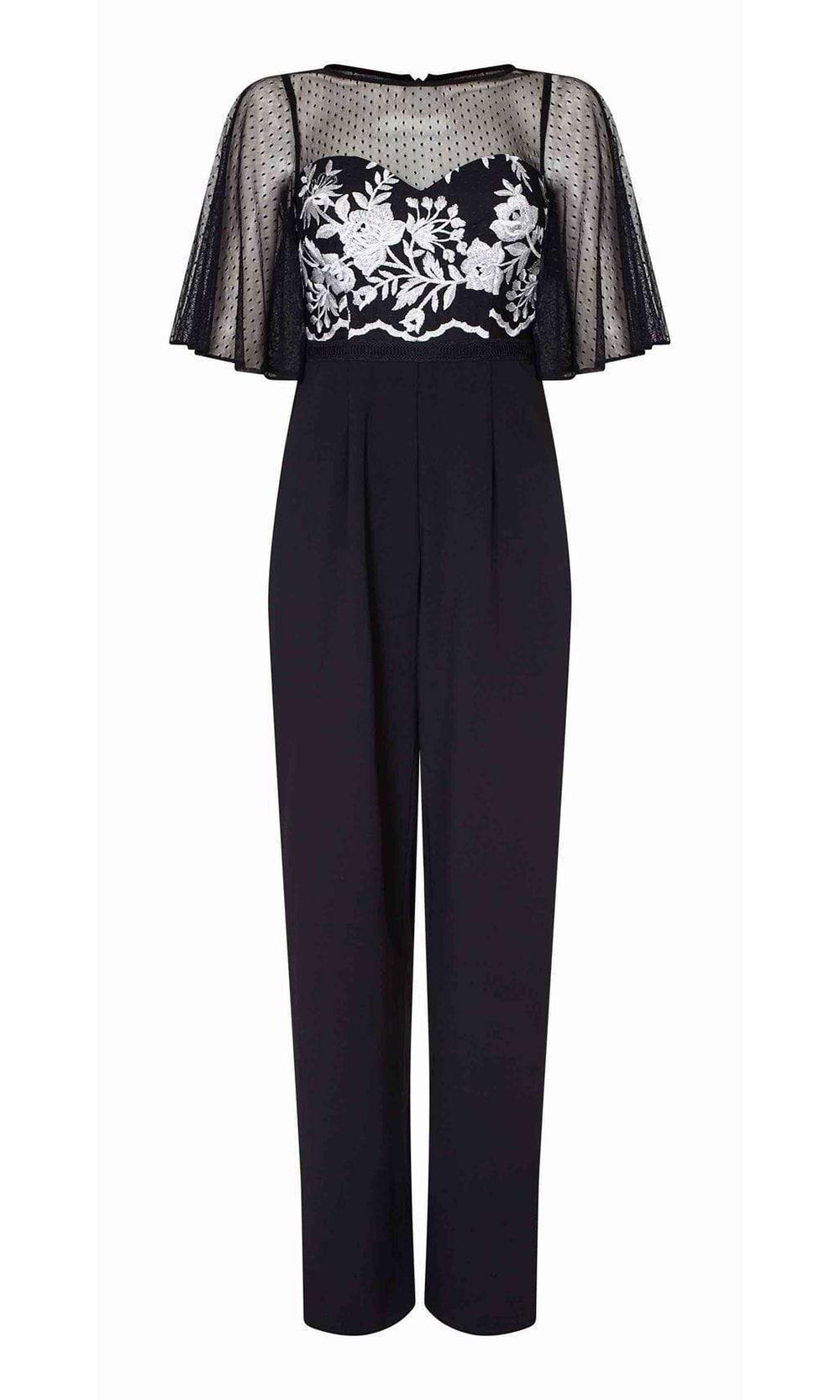 Adrianna Papell - AP1E205755SC Flutter Sleeves Jumpsuit