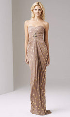 Adrianna Papell - Bead Cluster Sweetheart Sheath Evening Dress 91869580SC