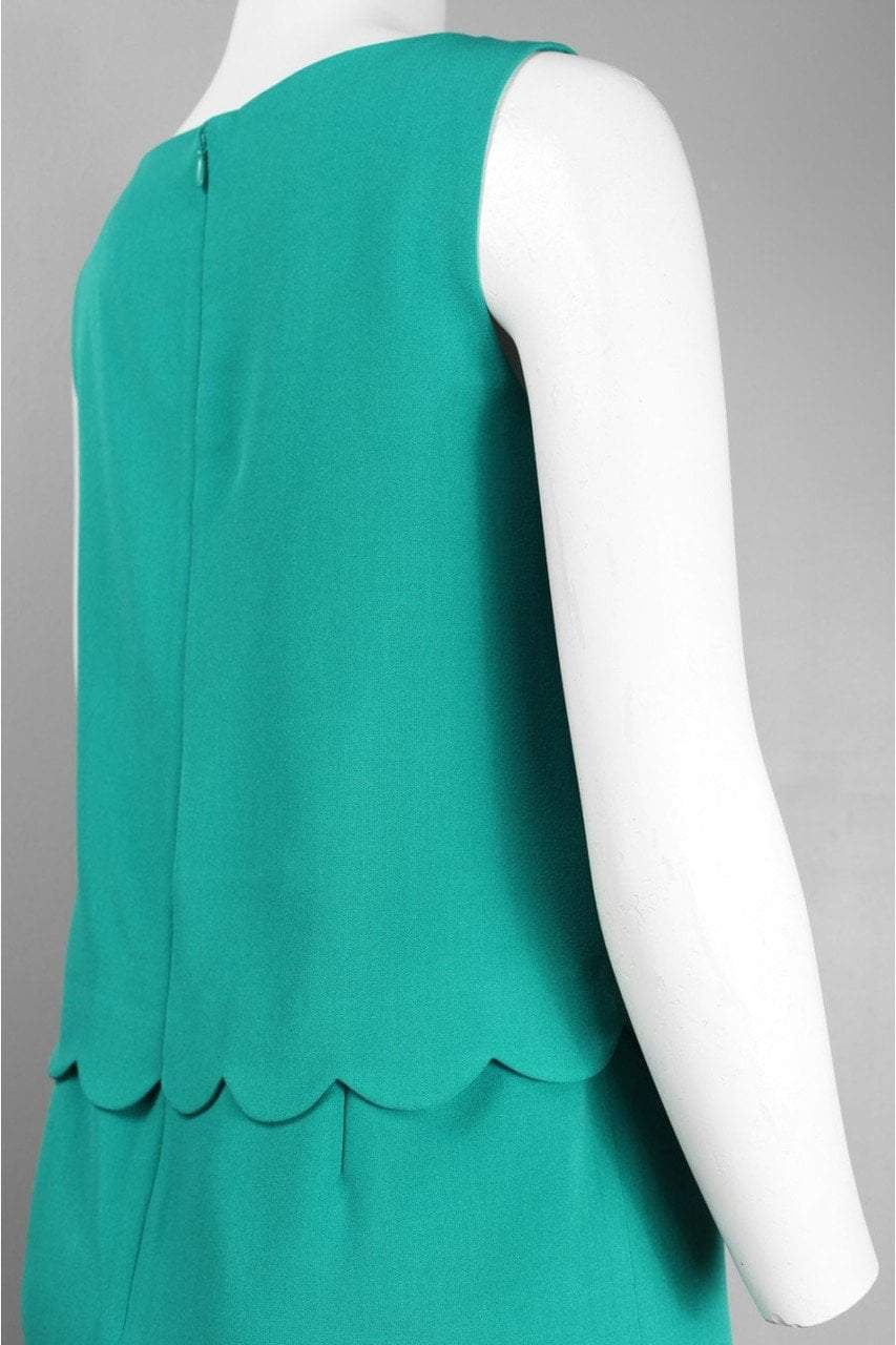Adrianna Papell - 12242070SC Sleeveless Scallop Hem Popover Dress