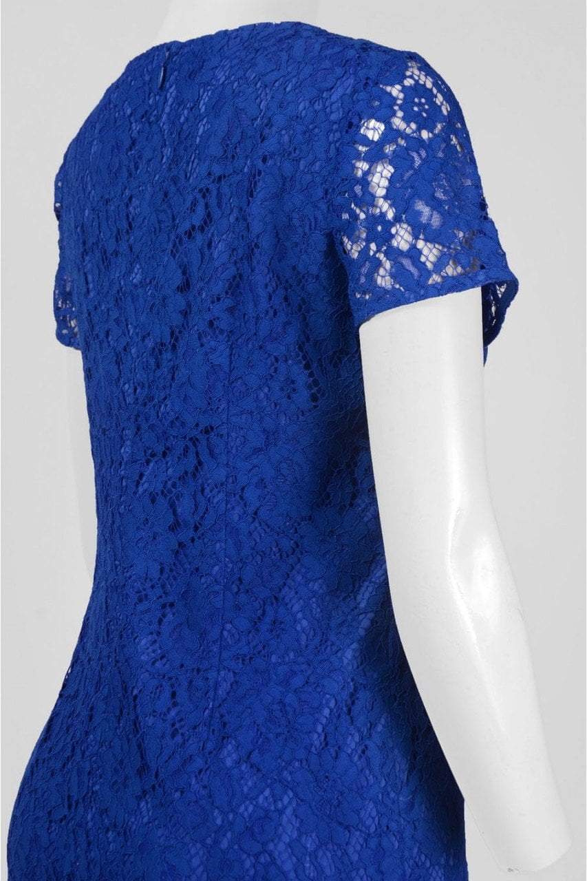 Adrianna Papell - 13263430SC Short Sleeve Laced Sheath Dress