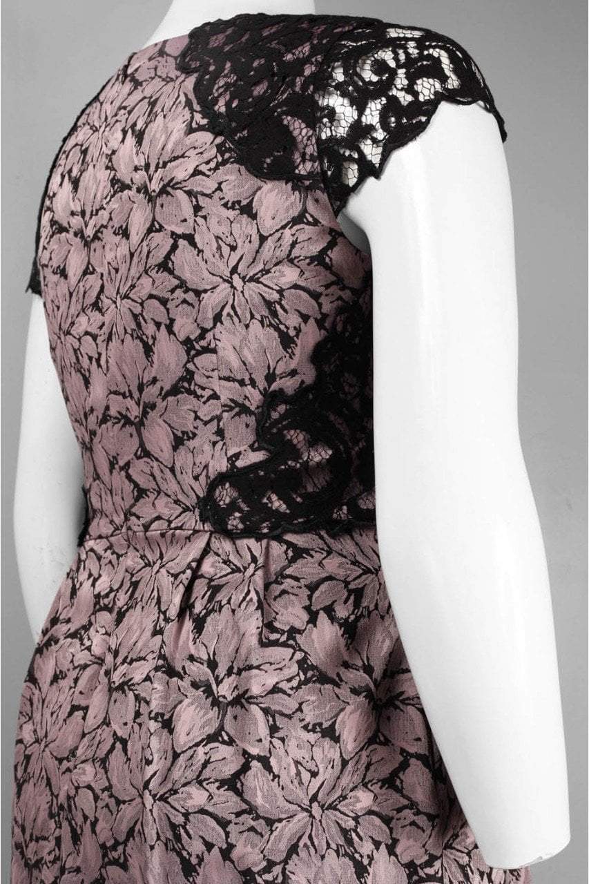 Adrianna Papell - 15238790SC Floral Jacquard and Lace Dress